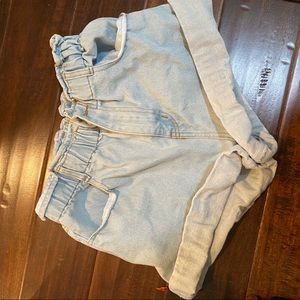Paper bag Denim Shorts